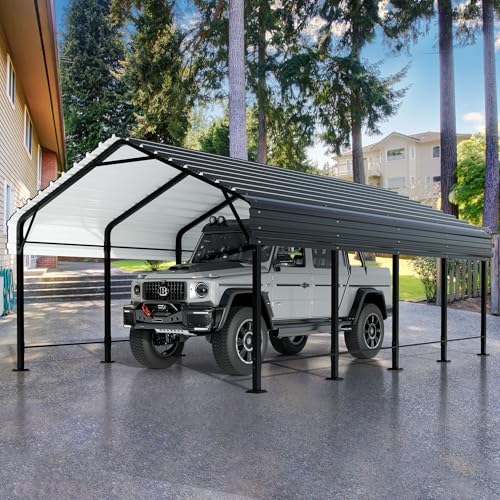 JY QAQA 12 x 20 ft Metal Carport
