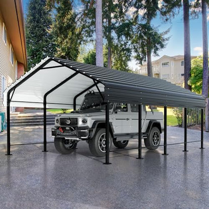 JY QAQA 12 x 20 ft Metal Carport