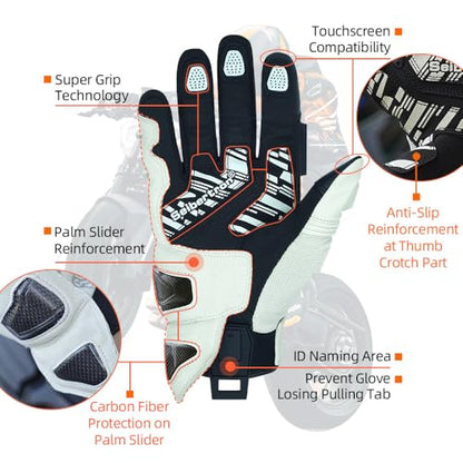 SPS 4 Winter Unisex Touchscreen Road Racing Motorcycle MTB Sports Gloves Also fit BMX MX ATV Mountain Bike Bicycle Cycling Off