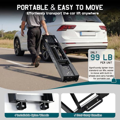 7000 lb Portable Car Lift for Home Garage
