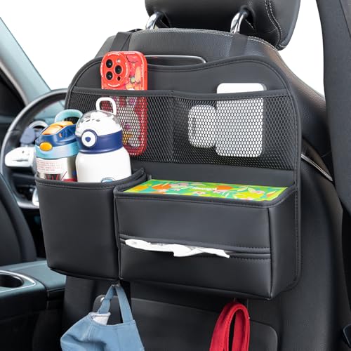 Multifunctional Car Seat Back Organizer with Large Tissue Box Holder
