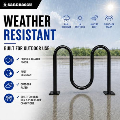 Commercial Dual Loop Wave Bike Racks