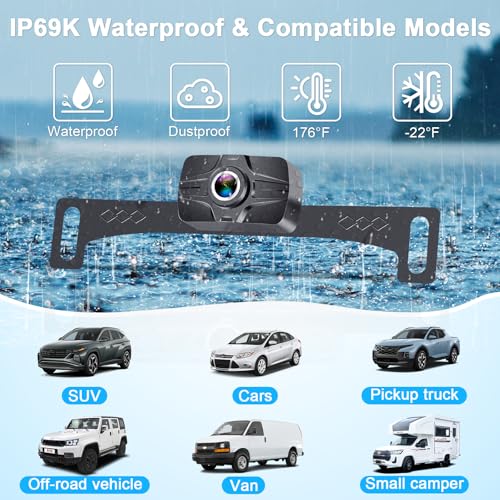 HD 1080P 7 Inch Wireless Backup Camera for Truck