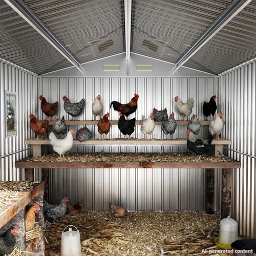 10×8FT Metal Shed & Outdoor Storage Shed with Floor Frame