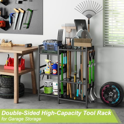 Garden Tool Organizer with Basket