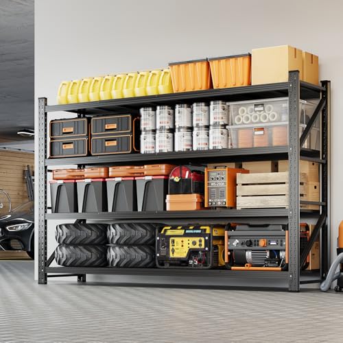 79" W Metal Garage Storage Shelves (4 Count)
