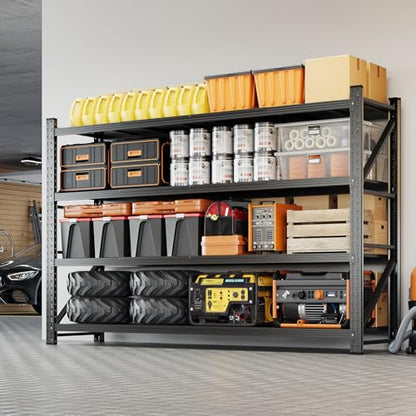 79" W Metal Garage Storage Shelves (4 Count)
