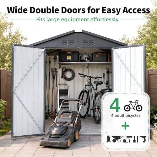 4' x 6' Outdoor Metal Storage Shed