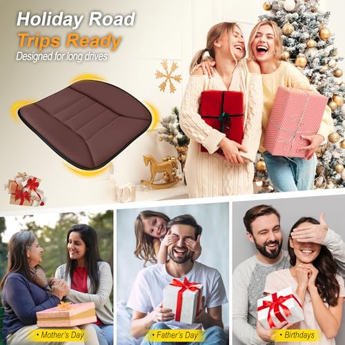 3 Piece Memory Foam Car Seat Cushion Set for Driving Comfort (3 Count)