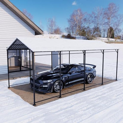 10 x 20 ft Metal Carport with Galvanized Steel Roof