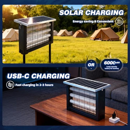Powerful Large Solar Bug Zapper for 3000 sq.ft with 13FT Extension Cord