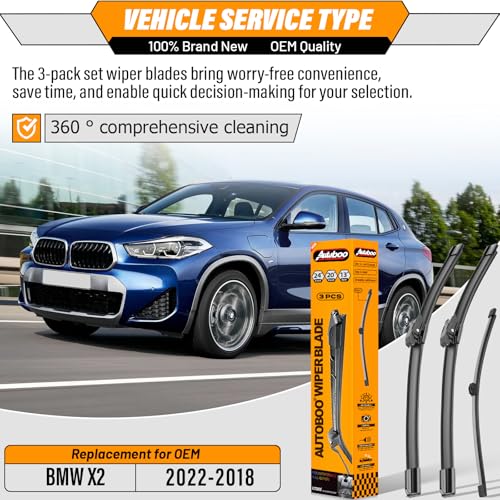 Windshield Wiper Blade Replacement for BMW X2 2018