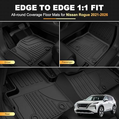Floor Mats Full Set for Nissan Rogue 2021