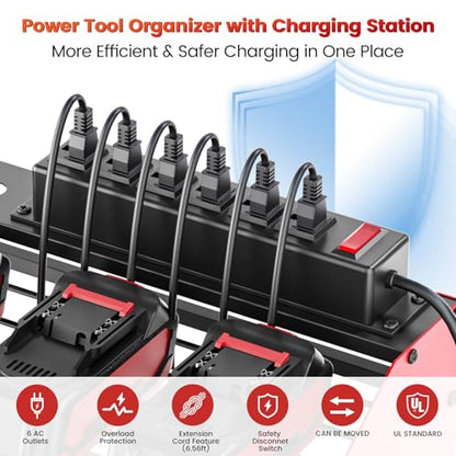 Power Tool Organizer Wall Mount with 6