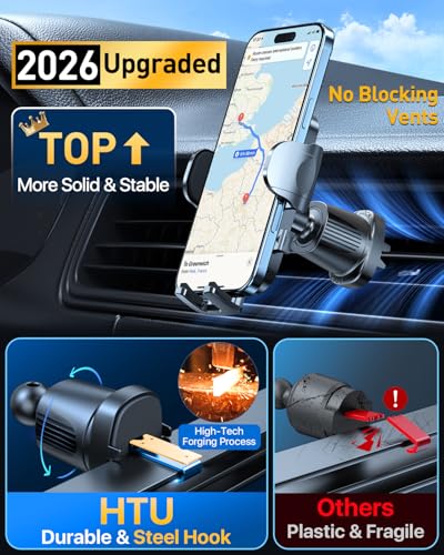 Upgraded Strongest Suction No Block View Bendable Arm Car Phone Holder