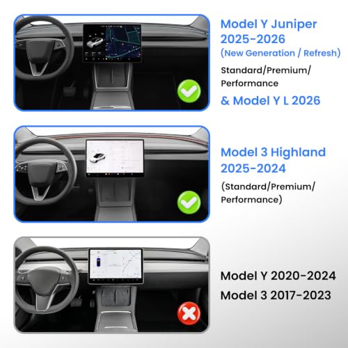 for Tesla Model Y Juniper & Y L Under Screen Storage Organizer 2025