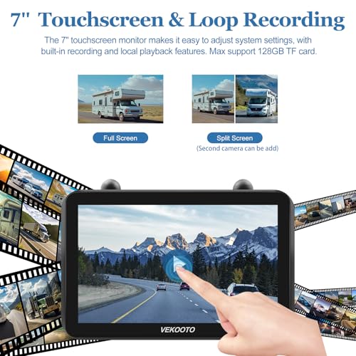 VK7 Magnetic Solar Wireless Backup Camera