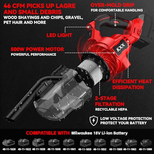 Cordless Vacuum for Milwaukee M18 Battery