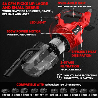 Cordless Vacuum for Milwaukee M18 Battery