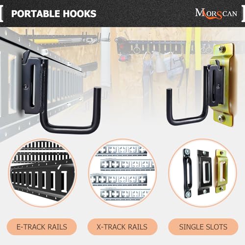 10-Pack 2-Inch J Hooks for E-Track and X-Track Rails (10 Count)