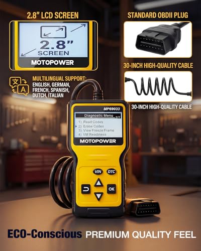 MP69033 Car OBD2 Scanner Code Reader Engine Fault Scanner CAN Diagnostic Scan Tool for All OBD II Protocol Cars Since 1996
