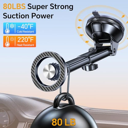 for MagSafe Car Mount【Windshield+Vent+Dash】 Magnetic Phone Holder for Car Phone Holder Mount Cell Phone Holders for Your Car Accessories Phone Mount for Camera Stabilizers Stand for iPhone 17