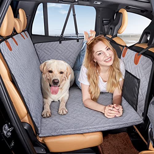 Hard Bottom Dog Car Seat Cover for Back Seat
