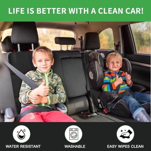 4 Pack Non slip Car Seat Protector and Backseat Organizer Kick Mat with Tablet Holder (4 Count)