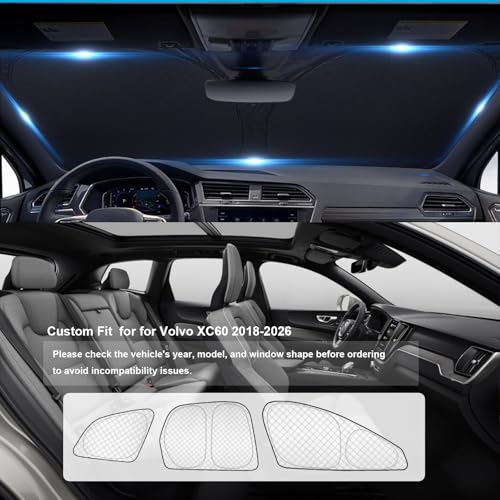 8pcs Thicken Sun Shades for Volvo XC60 2018 (8 Count)