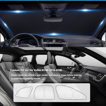 8pcs Thicken Sun Shades for Volvo XC60 2018 (8 Count)