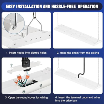 300/240/200W LED Linear High Bay Light, 45000LM Linear Shop Light