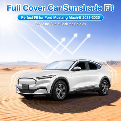 Windshield Sun Shade for Ford Mustang Mach (8 Count)