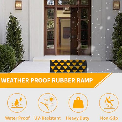 6 Inch High Rubber Curb Ramp 23.6" Long