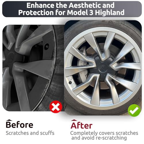 Rim Protector for Tesla 2024 2025 2026 Model 3 Highland 19 Inch Nova Wheels Cover All