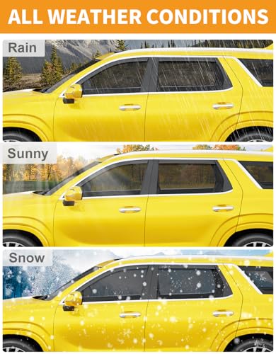 in Channel Window Visors Rain Guards for Hyundai Palisade 2020 (4 Count)