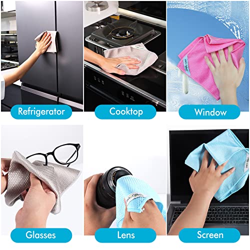 Streak Free Window Cleaning Cloth Miracle Microfiber Cloths for Glass (2 Count)