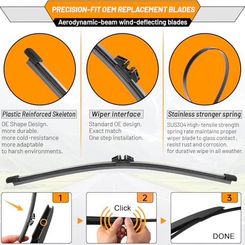 Windshield Wiper Blade Replacement for Ford Edge 2015