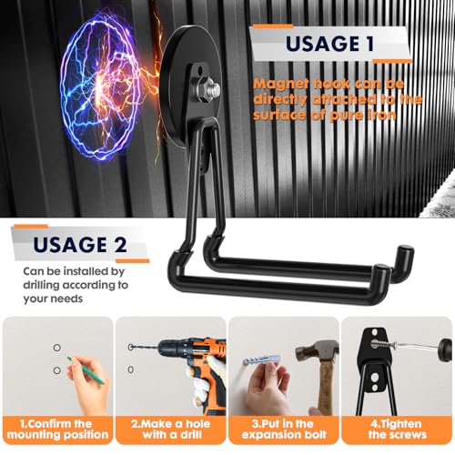 Upgraded Magnetic Garage Hooks