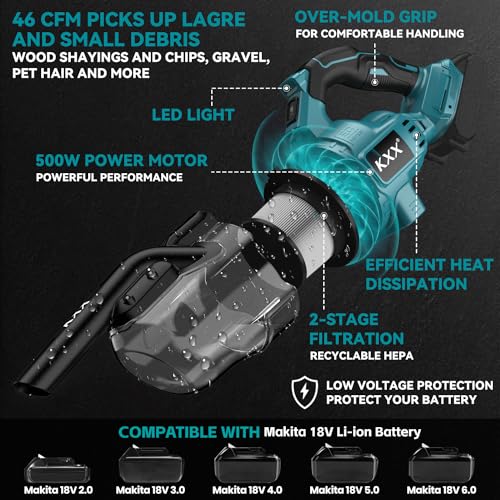 Cordless Vacuum for Makita Battery