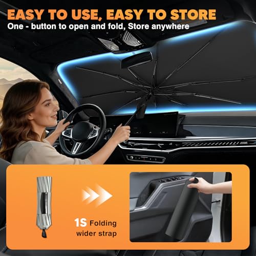 Windshield Sun Shade Umbrella for 【Hyundai Santa Fe 2019