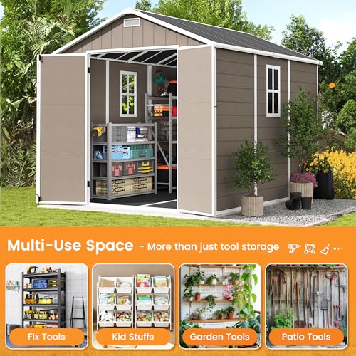 Outdoor Resin Storage 8x10 FT Shed
