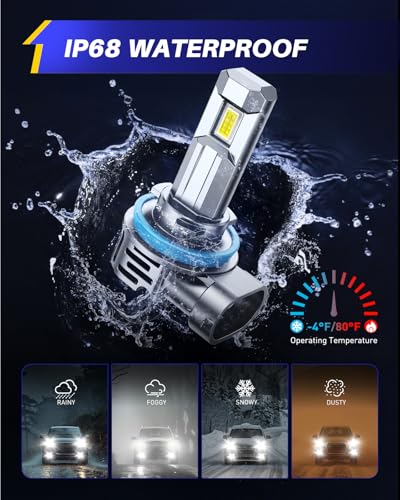 H11 9005 LED Bulb Direct Fit 1 (4 Count)