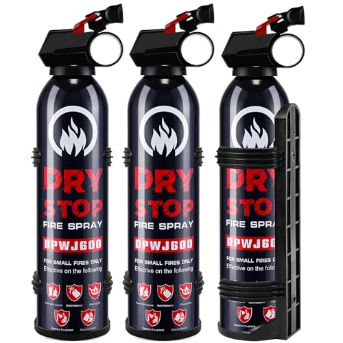 ABC Fire Extinguisher for Home & Vehicle 3Pack Dry Stop Fire Spray for Kitchen (3 Count)