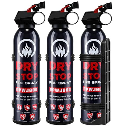 ABC Fire Extinguisher for Home & Vehicle 3Pack Dry Stop Fire Spray for Kitchen (3 Count)