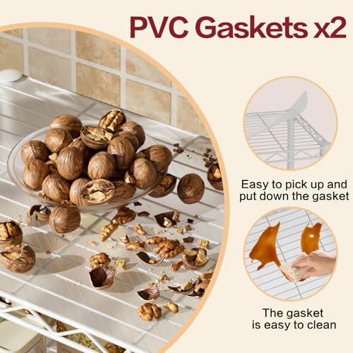 Small Wire 2 Shelves Pantry Metal Shelf Floor Organizer Under Desk