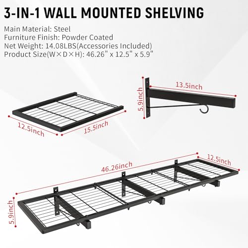 2 Pack Garage Wall Shelves (2 Count)