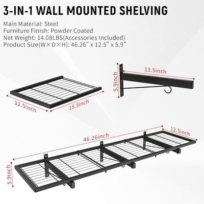 2 Pack Garage Wall Shelves (2 Count)