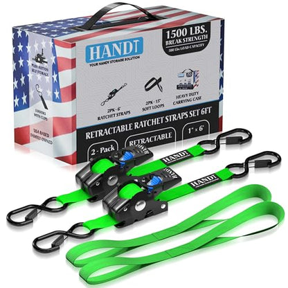 USA Based Retractable Ratchet Straps (2 Count)