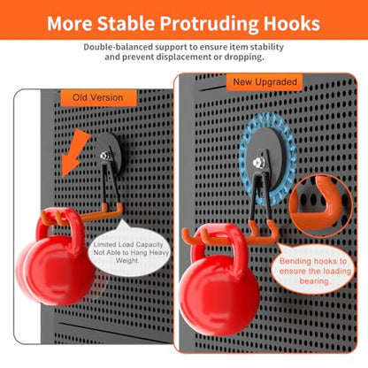 Strong Magnetic Hooks Heavy Duty Upgraded Magnetic Tool Holder Large Magnet Hooks for Hanging Shovel (2 Count)