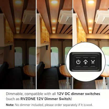 12V LED RV Puck Lights (6 Count)